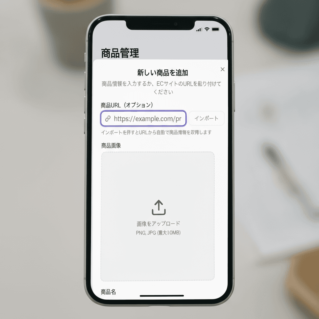商品URLを入力